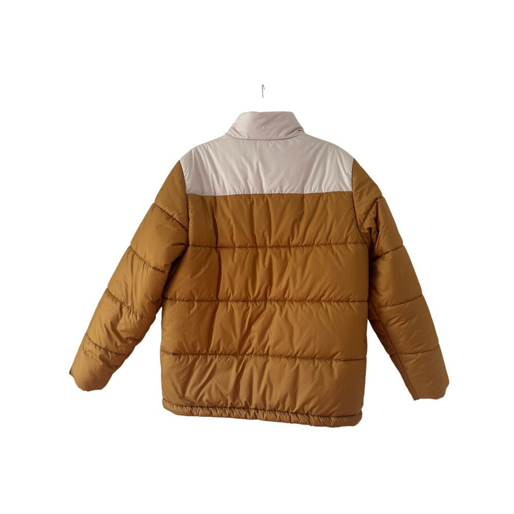 Vans Medium Two-Tone Puffer Jacket Yellow and Beige - Picture 8 of 8